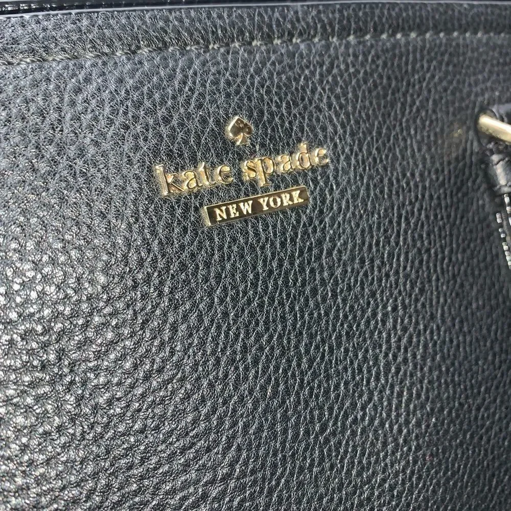 Kate Spade New York Leather Tote Bag Black Large